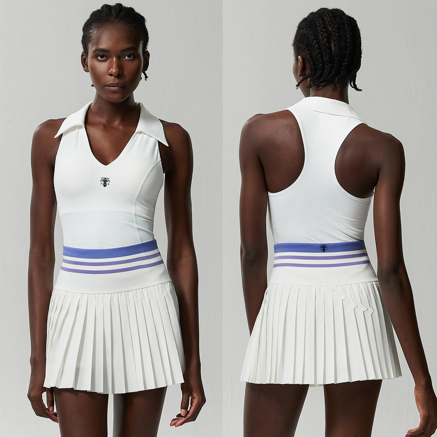 Conjunto Deportivo Classic Line (Top + Falda Short con Detalle de Línea) - Imagen de 3