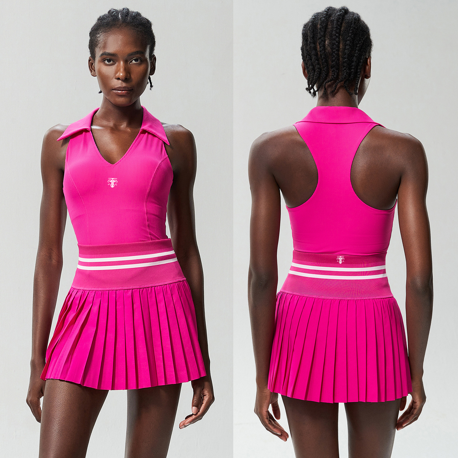 Conjunto Deportivo Classic Line (Top + Falda Short con Detalle de Línea) - Imagen de 6