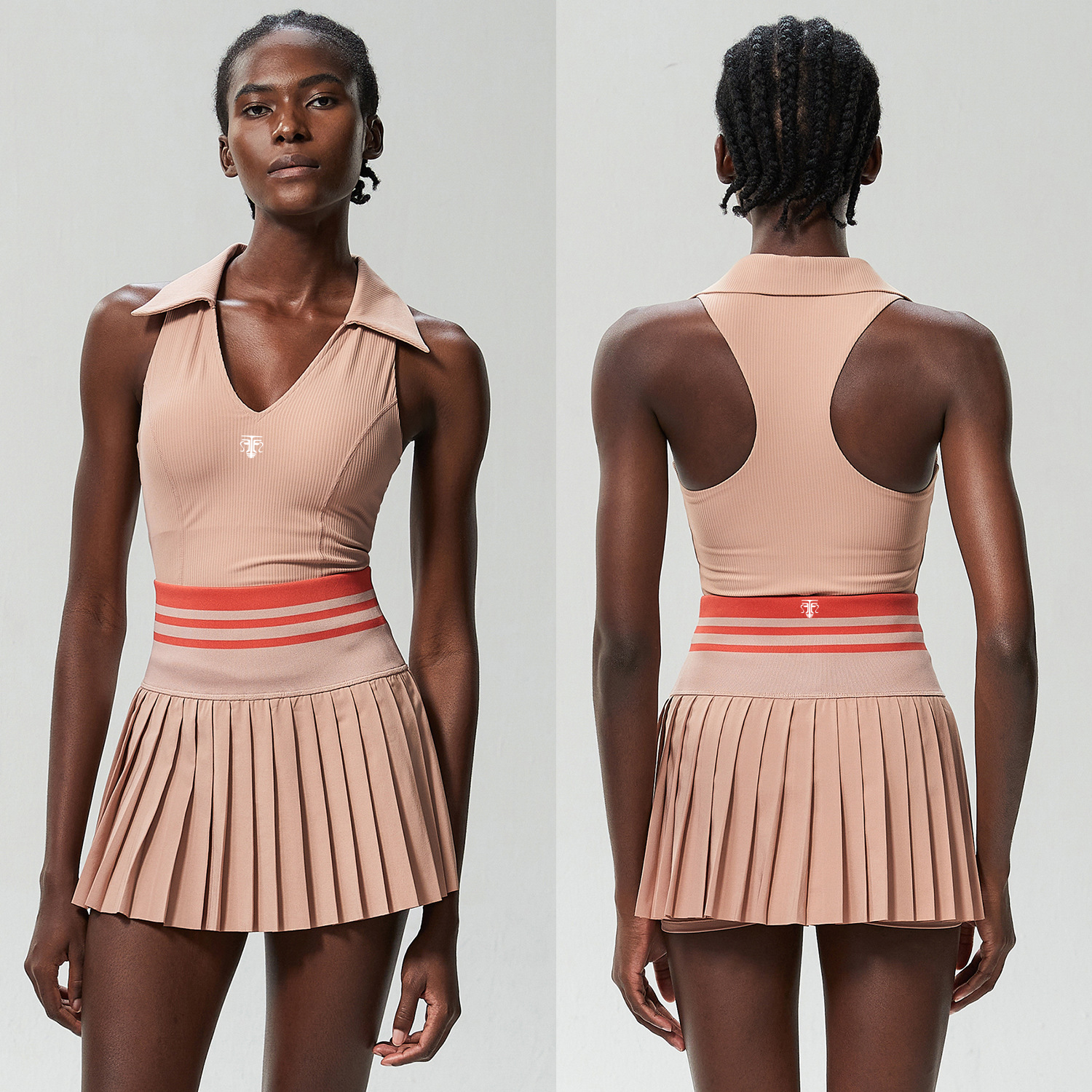 Conjunto Deportivo Classic Line (Top + Falda Short con Detalle de Línea) - Imagen de 5
