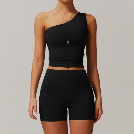 Conjunto Deportivo One Shoulder Sculpt Fit (Top + Short)