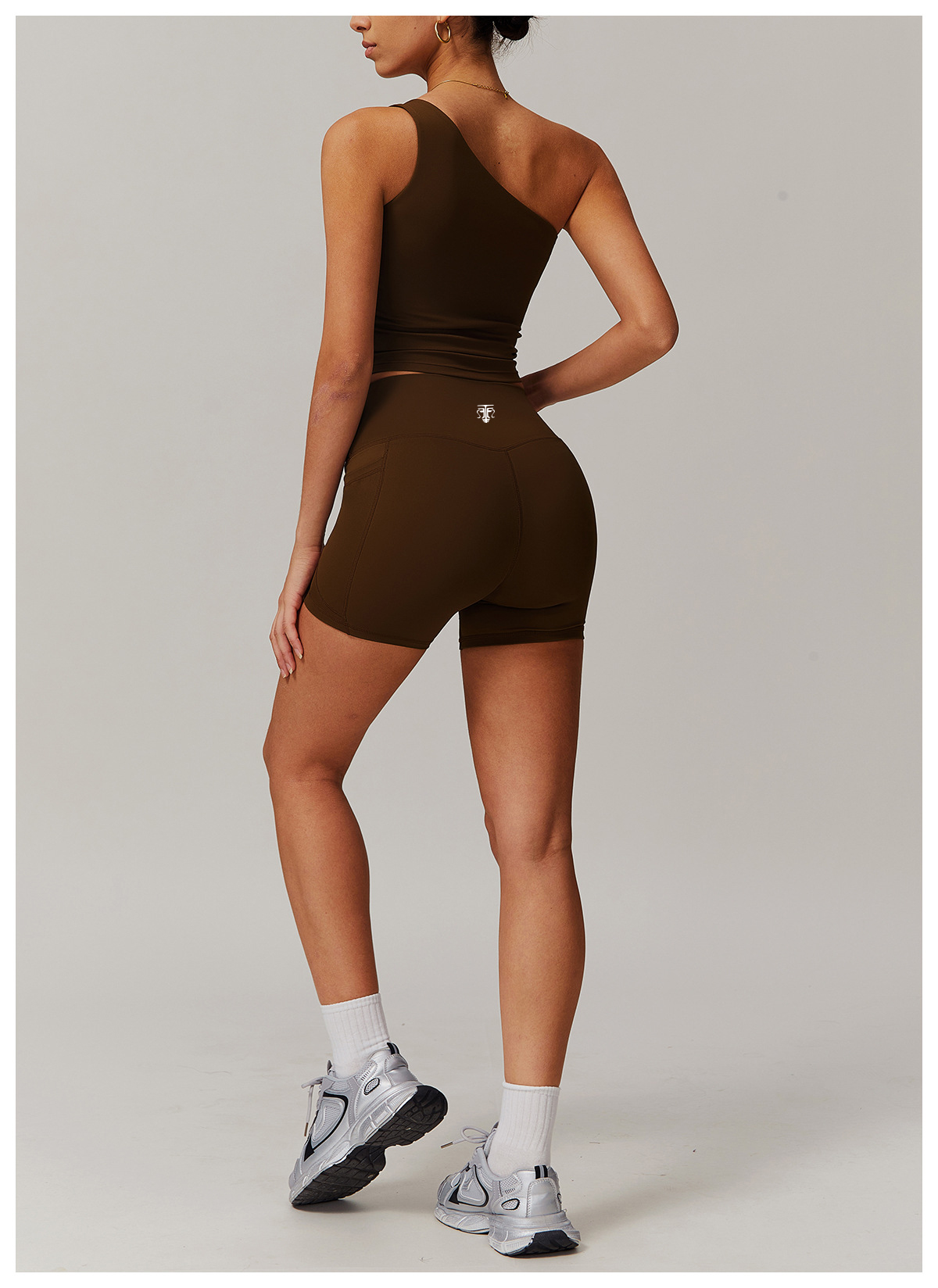 Conjunto Deportivo One Shoulder Sculpt Fit (Top + Short) - Imagen de 9