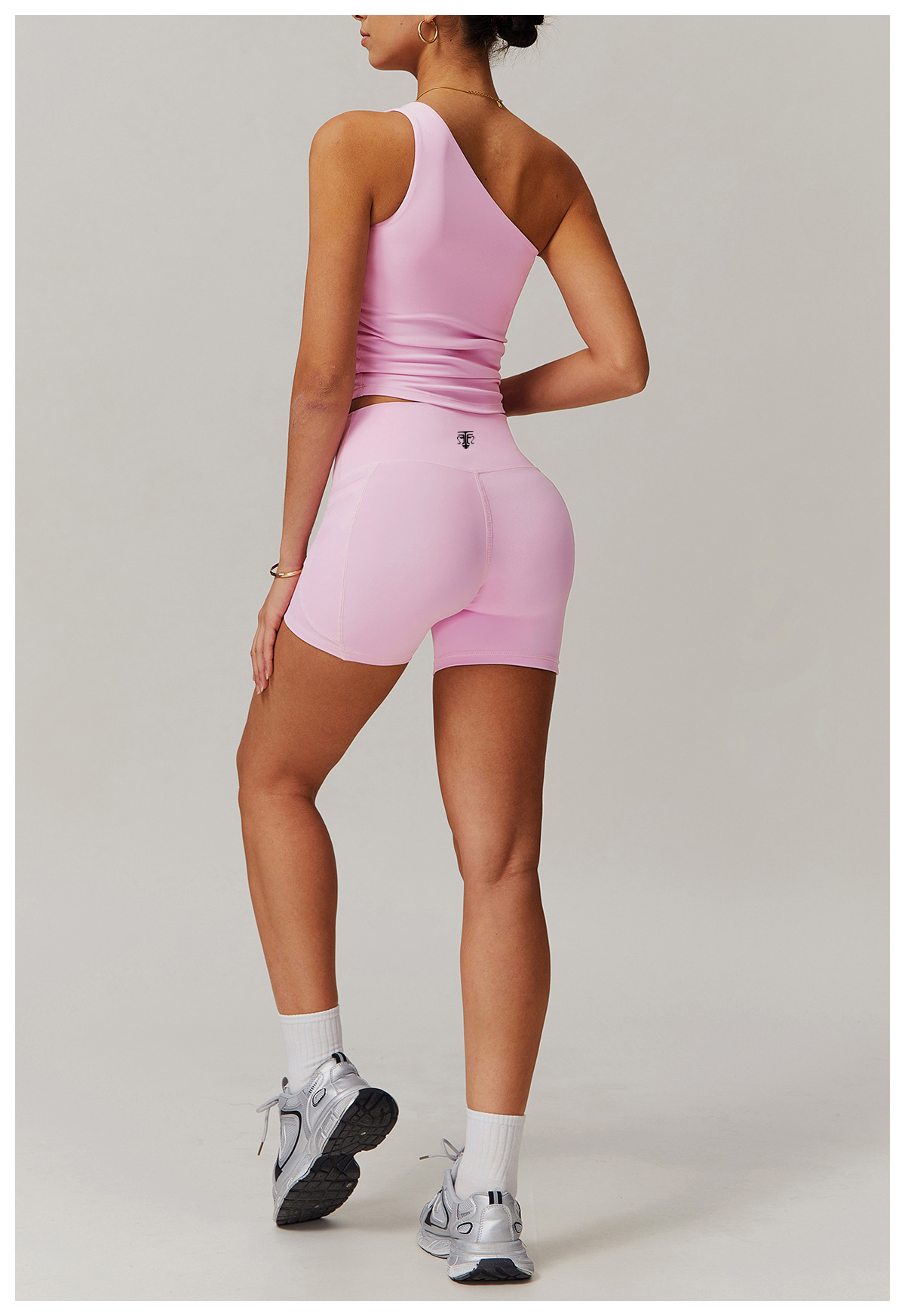 Conjunto Deportivo One Shoulder Sculpt Fit (Top + Short) - Imagen de 7