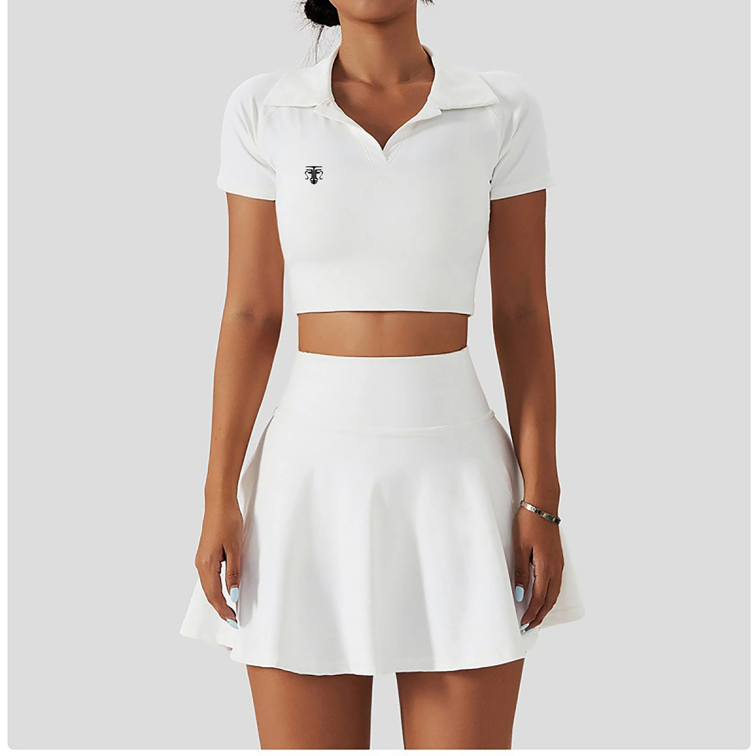 Conjunto Deportivo Active Polo Fit (Top + Falda Short) para pádel, tenis, golf y gym. - Imagen de 6