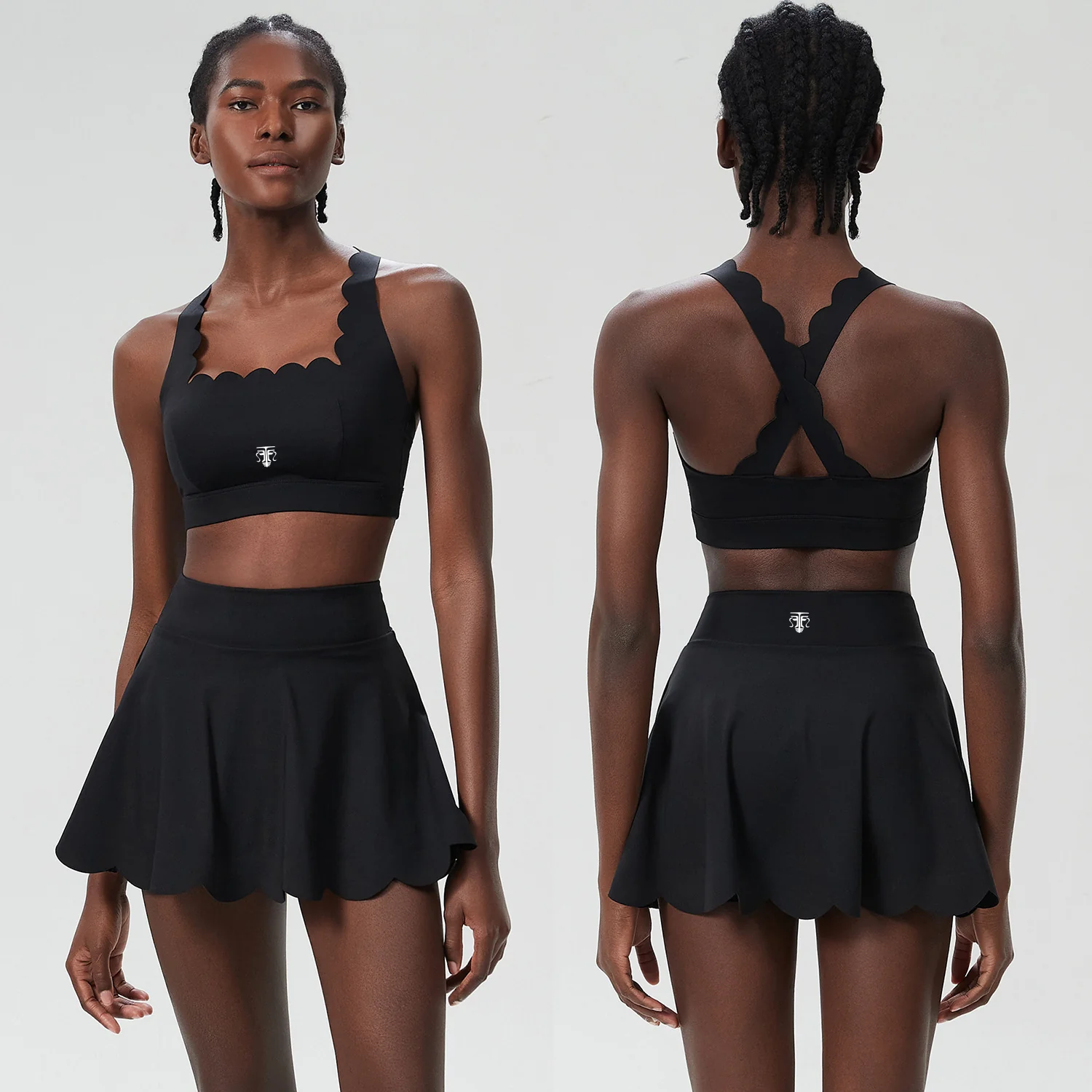 Conjunto Deportivo Elegance Fit (Top + Falda Short)