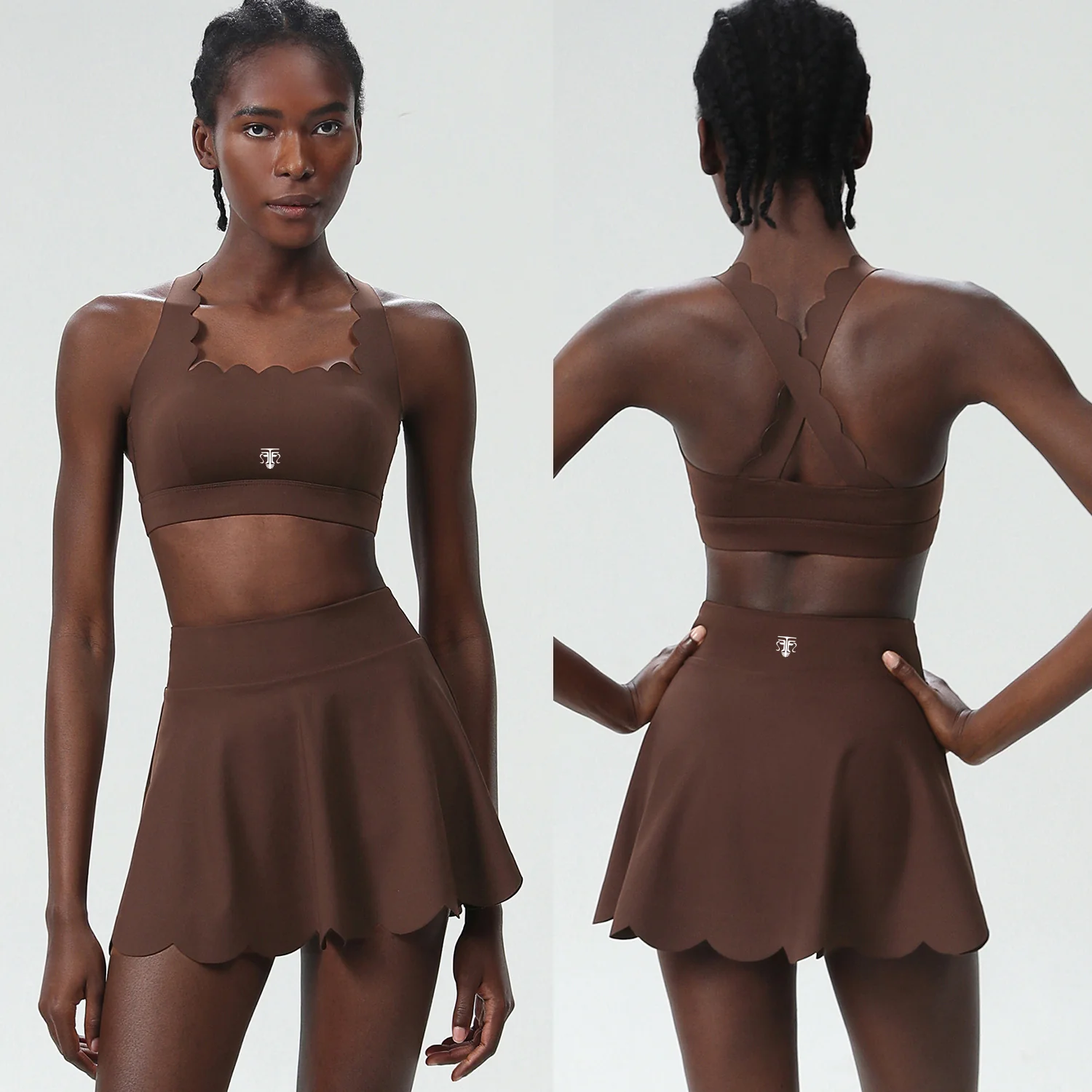 Conjunto Deportivo Elegance Fit (Top + Falda Short) - Imagen de 4