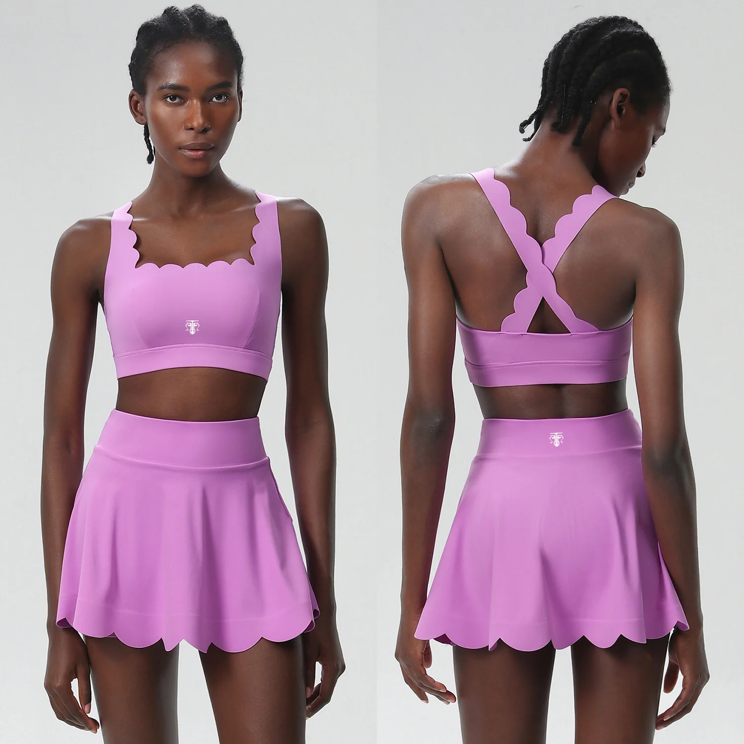 Conjunto Deportivo Elegance Fit (Top + Falda Short) - Imagen de 2