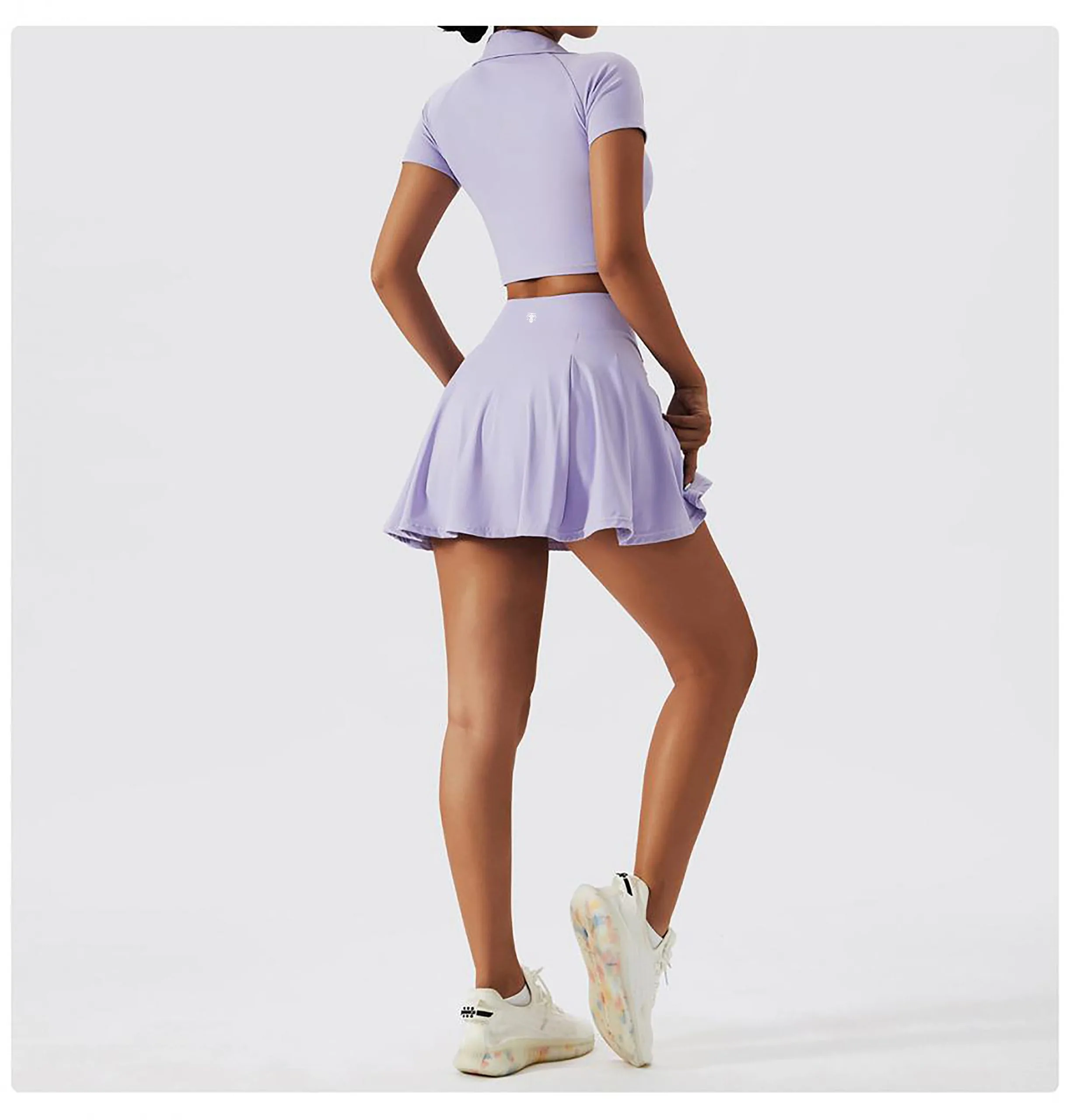 Conjunto Deportivo Active Polo Fit (Top + Falda Short) para pádel, tenis, golf y gym. - Imagen de 5